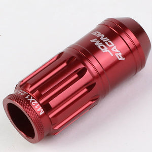 Red Aluminum M12x1.25 Conical Open Knurl Acorn Tuner 16x Lug Nuts+4 Lock Nuts