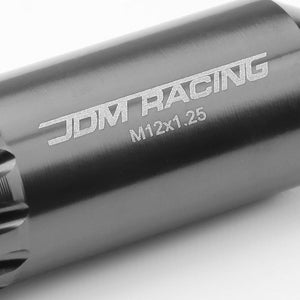 Gun Metal Aluminum M12x1.25 Conical Open End Acorn Tuner 16x Lug Nuts+4 Lock Nuts