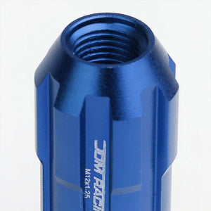 Blue Aluminum M12x1.50 Open Rim End Spline Acorn Tuner 20x Conical Lug Nuts