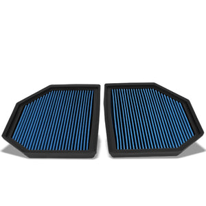 Blue Cotton OE Style Dry Drop-In Panel Air Filter For 12-UP BMW M3/M4/M5/M6-Performance-BuildFastCar