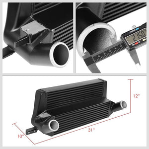Black Front Mount Bar&Plate Intercooler 21X10.75 For 15-19 Mustang 2.3L Ecoboost-Cooling Systems-BuildFastCar