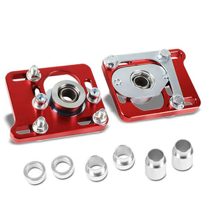 Front Adjustable Aluminum Red Camber/Caster Plate T2 For 94-04 Ford Mustang-Suspension Arms-BuildFastCar
