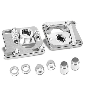 Front Adjustable Aluminum Silver Camber/Caster Plate T2 For 94-04 Ford Mustang-Suspension Arms-BuildFastCar