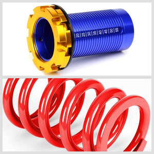 F/R Red Scaled Coilover Spring+Silver Gas Shock Absorbers TY22 For 94-01 Integra-Shocks & Springs-BuildFastCar