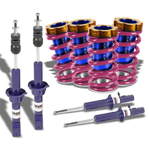 Adjustable Purple Scaled Coilover+Blue Gas Shock Absorbers TY22 For 88-91 Civic