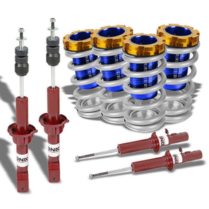 Adjust Silver Scaled Coilover Spring+Red Gas Shock Absorber TY22 For 88-91 Civic