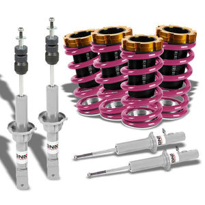 Adjust Purple Scaled Coilover+Silver Gas Shock Absorbers TY33 For 88-91 Civic