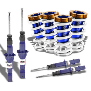 F/R White Scaled Coilover Spring+Blue Gas Shock Absorbers TY22 For 94-01 Integra