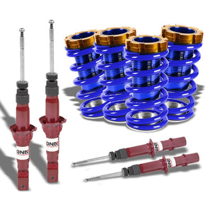 Adjust Blue Scaled Coilover Spring+Red Gas Shock Absorber TY22 For 94-01 Integra