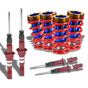 Adjust Red Scaled Coilover Spring+Red Gas Shock Absorbers TY22 For 94-01 Integra