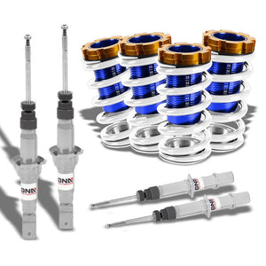 White Scaled Coilover Spring+Silver Gas Shock SuspensionTY22 For 94-01 Integra