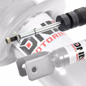 F/R White Scaled Coilover Spring+Silver Gas Shock Absorbers TY33 For 88-91 Civic-Shocks & Springs-BuildFastCar