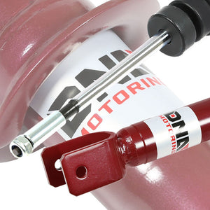 DNA Red Gas Shock Strut+Black Adjustable Coilover+Scale For Honda 92-95 Civic EG-Shocks & Springs-BuildFastCar