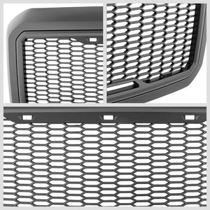 Black Honeycomb Mesh Front Grille+Running Light For 11-16 Ford F-250 Super Duty-Exterior-BuildFastCar