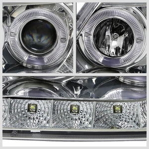Chrome Housing Halo Projector+LED+Amber Headlight For Ford 97-03 F150/Expedition-Lighting-BuildFastCar