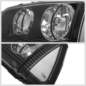 Black Headlight+Clear Side Corner Parking Signal Light For Dodge 06-10 Charger-Lighting-BuildFastCar