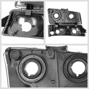 Black Housing Clear Lens Reflector Headlight For 03-06 Silverado 1500/2500/3500-Lighting-BuildFastCar