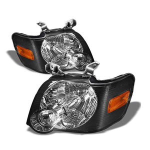 Smoke Housing Reflector Headlight+Amber Side For Ford 06-10 Explorer/Sport Trac-Lighting-BuildFastCar