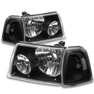 Black Housing Headlight+Clear Corner Signal Light For Ford 04-11 Ranger L4/V6-Lighting-BuildFastCar