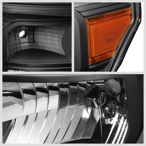 Black Headlight+Amber Corner Signal Light For Ford 11-15 F250-F450 Super Duty-Lighting-BuildFastCar