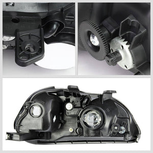 Chrome Headlight Lamp Light Amber Signal For Honda 96-98 Civic 2/4 Door 6th Gen-Lighting-BuildFastCar