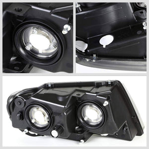 Black Housing Clear Lens Reflector Headlight For Jeep 99-04 Grand Cherokee WJ-Lighting-BuildFastCar