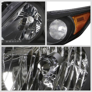 Black Housing Reflector Headlight+Amber Corner For Toyota 09-10 Corolla E140-Lighting-BuildFastCar