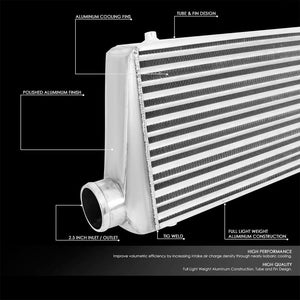 Universal Silver Aluminum Tube & Fin 30.75"L Turbo Front Mount Style Intercooler-Performance-BuildFastCar
