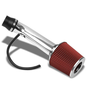 Polish Pipe Red Dry Cone Filter Shortram Air Intake Kit For 96-00 Civic EX HX-Air Intake Systems-BuildFastCar