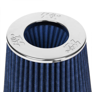 K&N Clamp-On 4" Inlet Round Tapered Cone RG1001BL Cotton Gauze Air Intake Filter-Filter-BuildFastCar