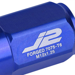 J2 Aluminum Blue Close End Acorn Tuner Lug Nuts Conical Seat M12x1.25 T7-007-Car & Truck Wheels-BuildFastCar