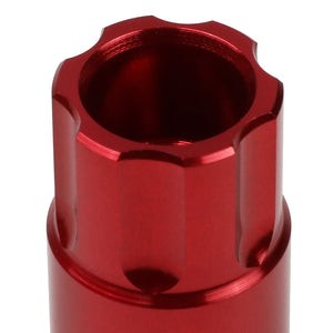 J2 Aluminum Red Open End Spline Acorn Lug Nuts Conical Seat M12x1.25 T7-011-Car & Truck Wheels-BuildFastCar