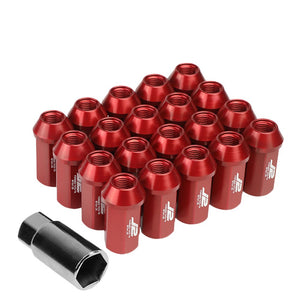 J2 Aluminum Red Open End Acorn Tuner Lug Nuts Conical Seat M12x1.25 T7-019