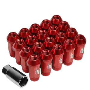 J2 Red Open Knurled End Acorn Tuner Lug Nuts Conical Seat M12x1.25 T7-021