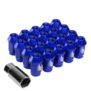 J2 Blue Open Knurled End Acorn Tuner Lug Nuts Conical Seat M12x1.25 T7-023