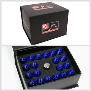J2 Blue Open Knurled End Acorn Tuner Lug Nuts Conical Seat M12x1.25 T7-023-Car & Truck Wheels-BuildFastCar