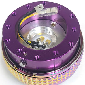 NRG Purple Body/Neo Chrome Ring Gen 2.1 Steering Wheel Quick Release Adapter