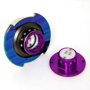 NRG Purple Body/Neo Chrome Ring Gen 2.5 Steering Wheel Quick Release Adapter-Interior-BuildFastCar
