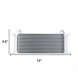 15 Row 10AN Silver Aluminum Oil Cooler for Turbo/Engine/Transmission/Differntral-Performance-BuildFastCar