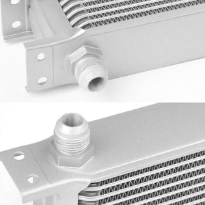 9 Row 10AN Silver Aluminum Oil Cooler for Turbo/Engine/Transmission/Differntral-Performance-BuildFastCar