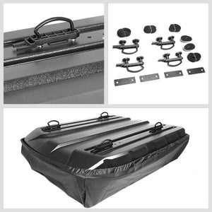 Black Universal Top Roof Rack Rail Cargo Storage Bag W/ABS Base Travel Luggage-Roof Parts-BuildFastCar
