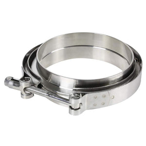4.00" 102mm Zinc Coat V-Band Clamp+Flange for Turbo Downpipe Intercooler Exhaust-Performance-BuildFastCar