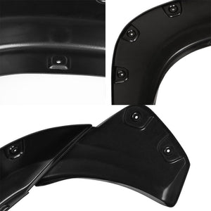 Matte Black ABS Pocket-Riveted T2 Wheel Fender Flares For 12-15 Tacoma 73.5" Bed-Exterior-BuildFastCar