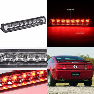Chrome Housing Clear Len Third Brake Red LED Light For Ford 05-09 Mustang/Shelby-Exterior-BuildFastCar