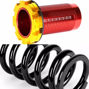 DNA Silver Shock Absorbers+Red Coilover Black Lowering Spring For 88-91 Civic-Shocks & Springs-BuildFastCar