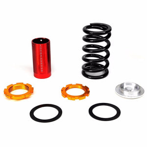 DNA Silver Shock Absorbers+Red Coilover Black Lowering Spring For 88-91 Civic-Shocks & Springs-BuildFastCar