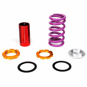 DNA Silver Shock Absorbers+Red Coilover Purple Lowering Spring For 88-91 Civic-Shocks & Springs-BuildFastCar