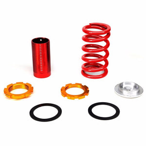 DNA Black Shock Absorbers+Red Coilover Red Lowering Spring For 88-91 Civic/CRX-Shocks & Springs-BuildFastCar