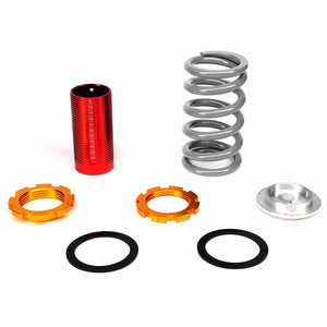 DNA Silver Shock Absorbers+Red Coilover Silver Lowering Spring For 88-91 Civic-Shocks & Springs-BuildFastCar