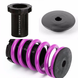 Black Gas Shock Struts+Scaled Sleeve Purple Coilover Spring T44 For 92-95 Civic-Shocks & Springs-BuildFastCar